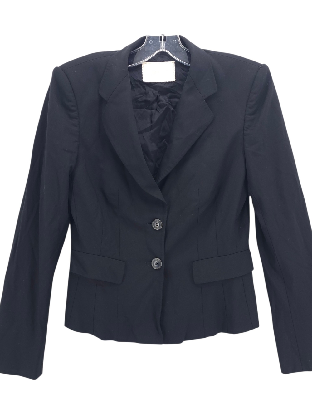 Brioni Black Women's Tailored Blazer Jacket Virgin Wool Spandex Size US 4